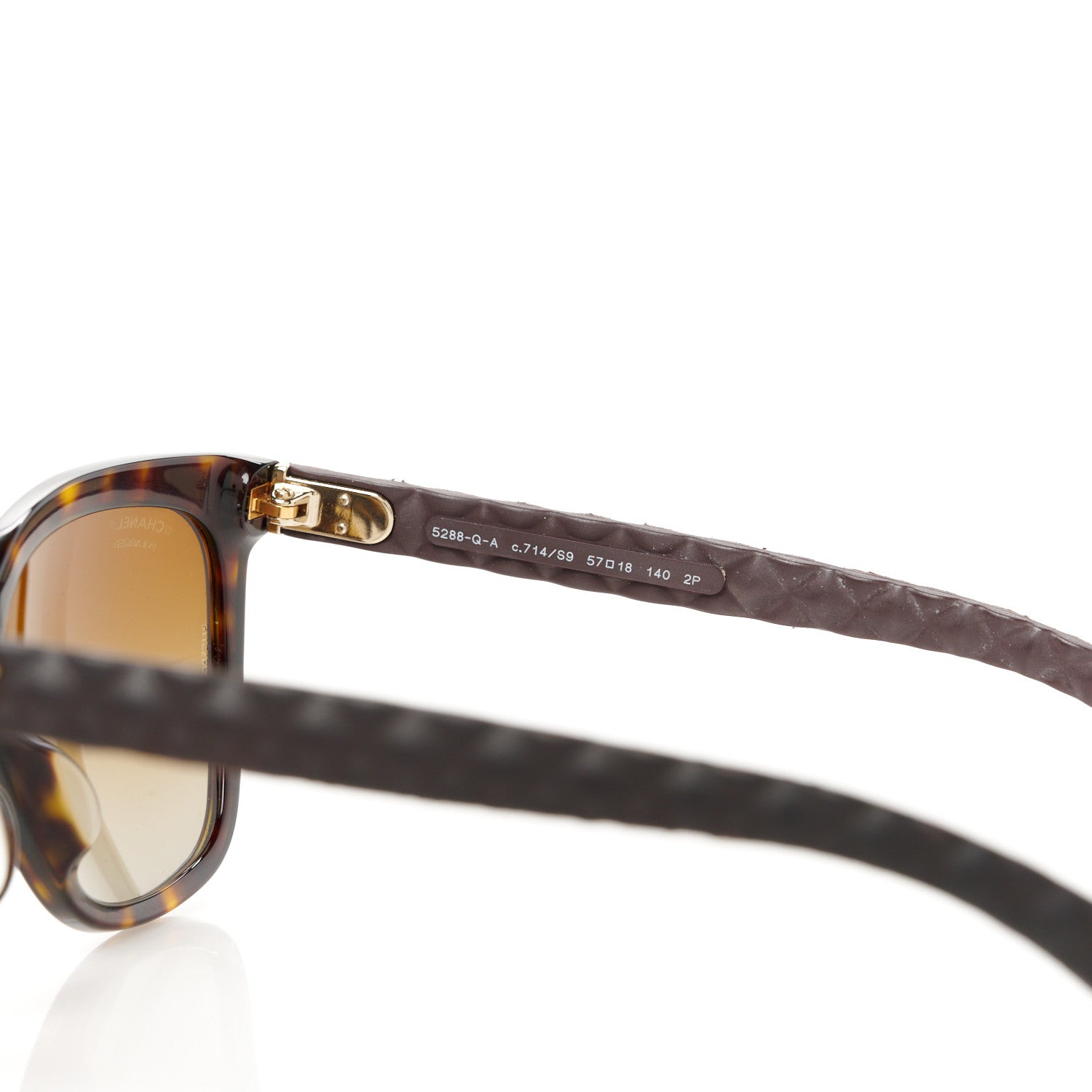 Chanel Acetate Quilted Polarized Butterfly CC Sunglasses 5288-Q Tortoise 6 of 8