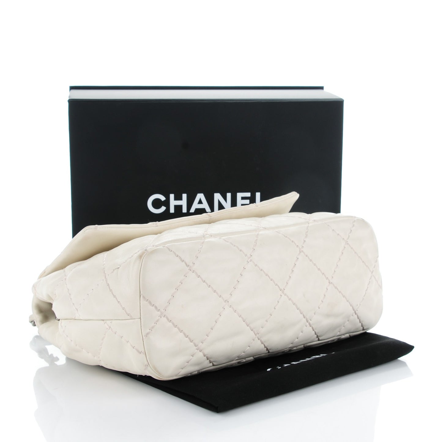 Calfskin Love Me Tender Flap Dark White