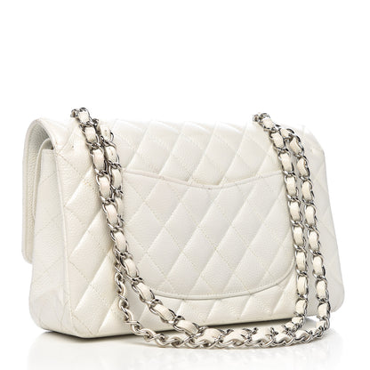 Chanel Caviar Quilted Medium Double Flap White 3 of 15