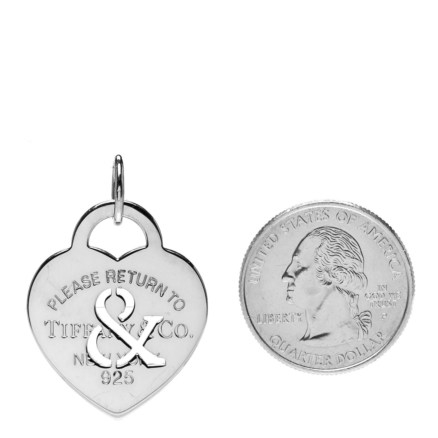 Tiffany Sterling Silver Return to Tiffany Ampersand Heart Charm 2 of 3