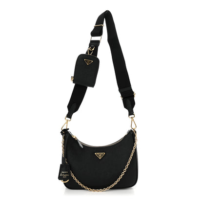 Prada Saffiano Lux Re-Edition 2005 Shoulder Bag Black 1 of 11