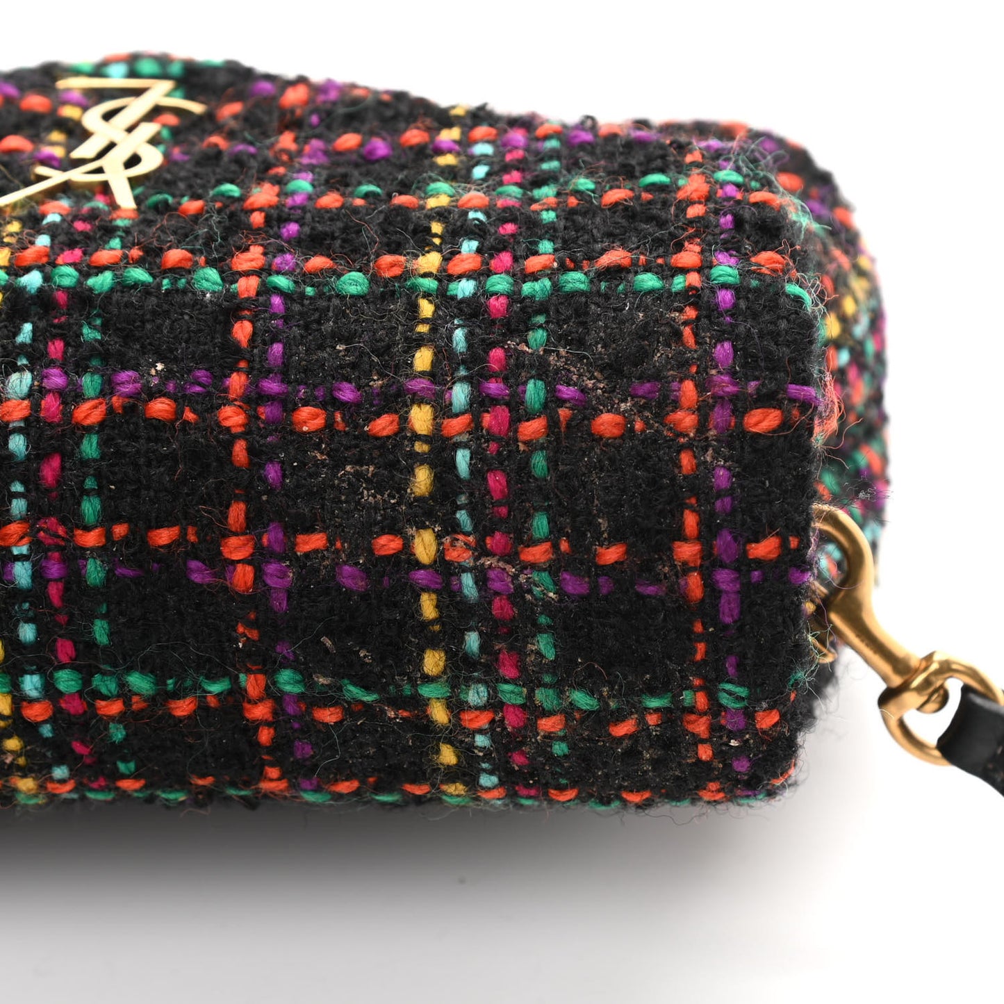 Tweed Toy Loulou Shoulder Bag Black