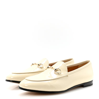 Gucci Patent Womens Jordaan Loafers 40 Mystic White 4 of 10