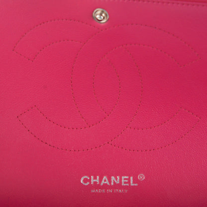 Chanel Lambskin Quilted Jumbo Double Flap Dark Pink 8 of 9