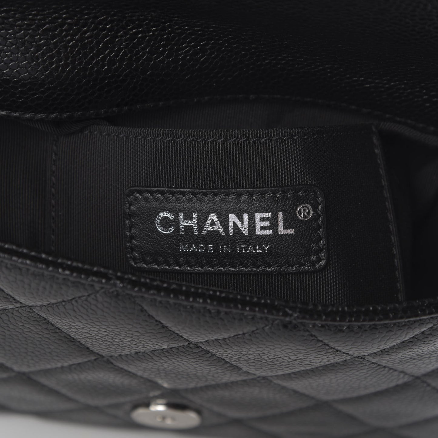 Caviar Quilted Incognito Mini Square Flap Black