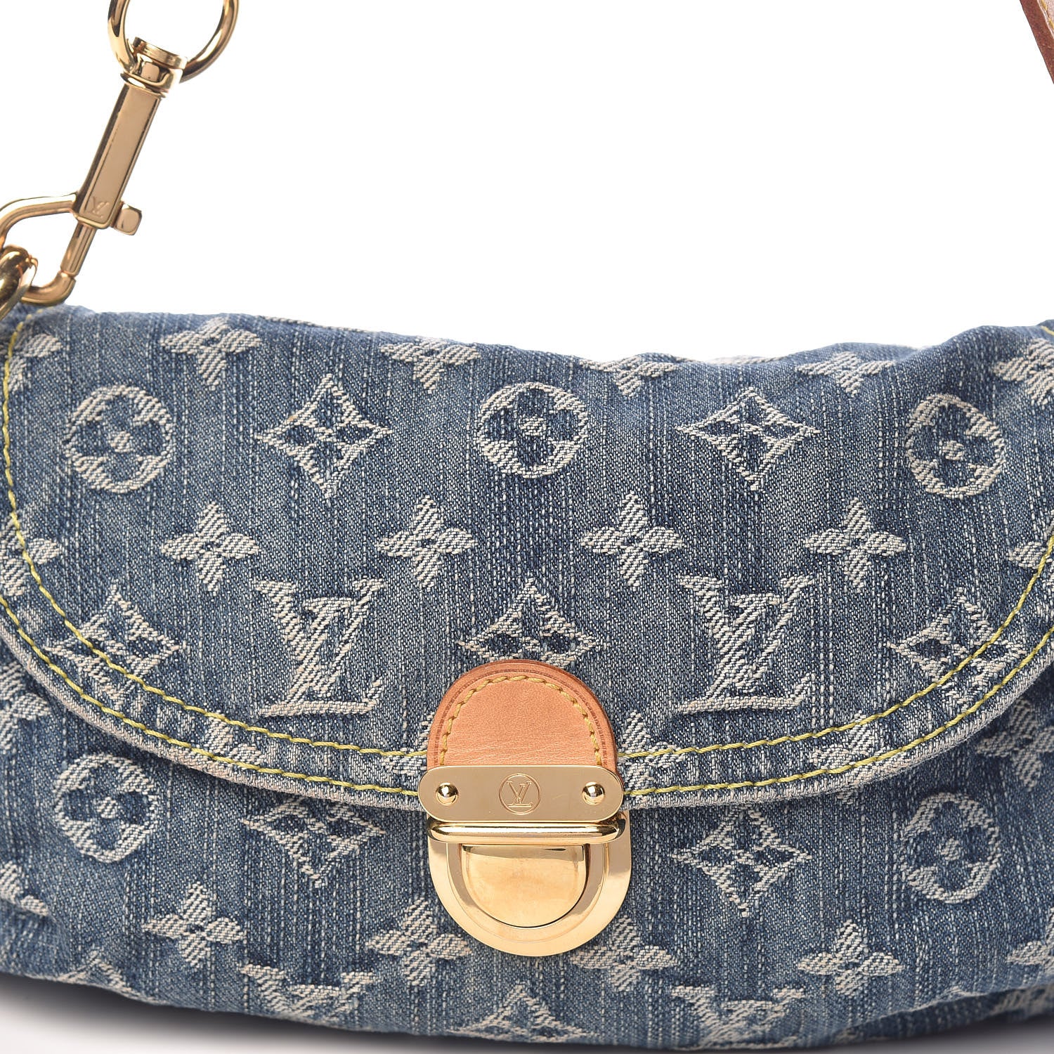 Louis Vuitton Monogram Denim Mini Pleaty Blue 8 of 11