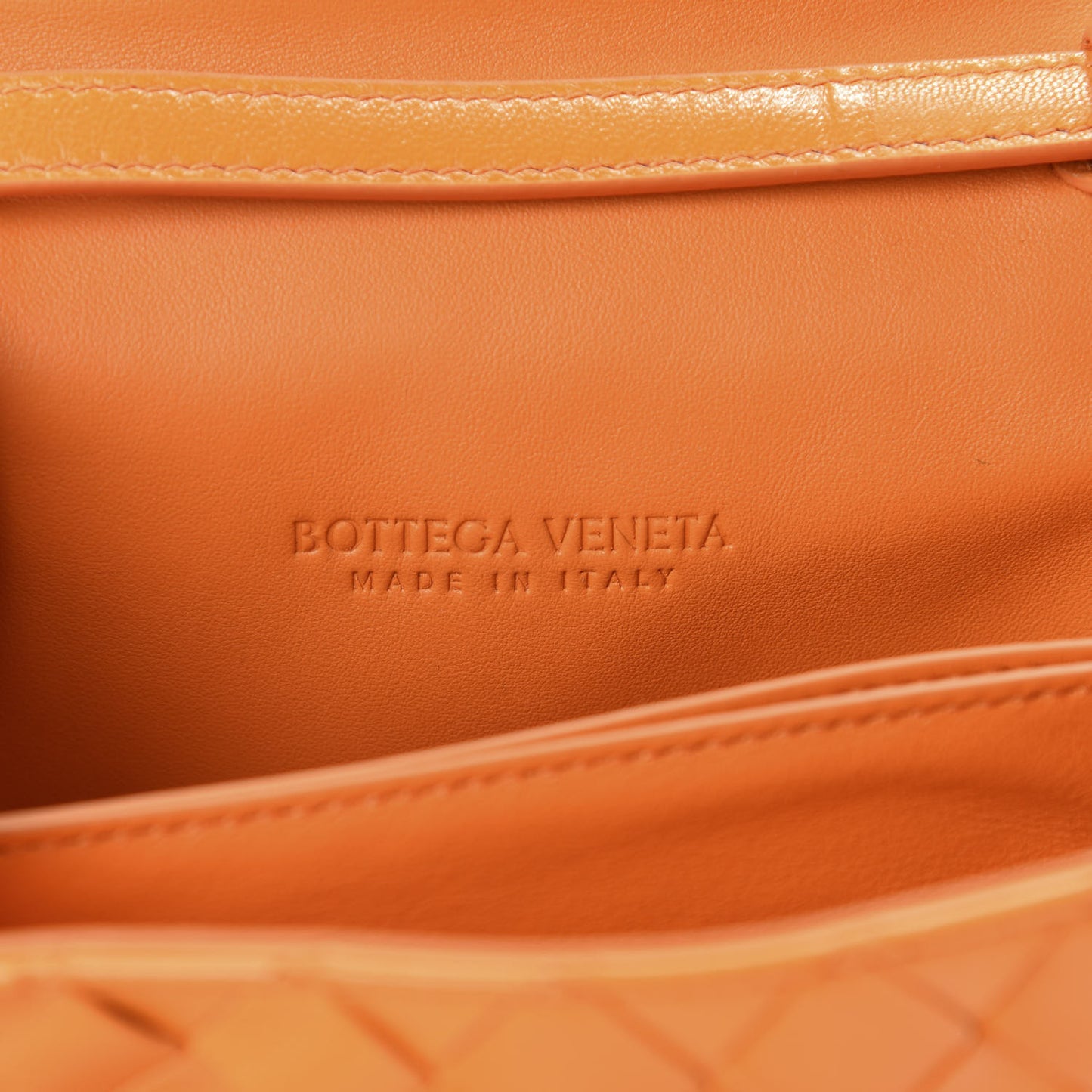 Nappa Intrecciato Mini Crossbody Orange