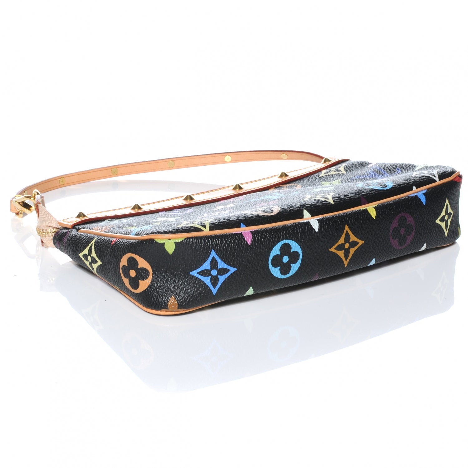 Louis Vuitton Monogram Multicolor Pochette Accessories Black 4 of 7