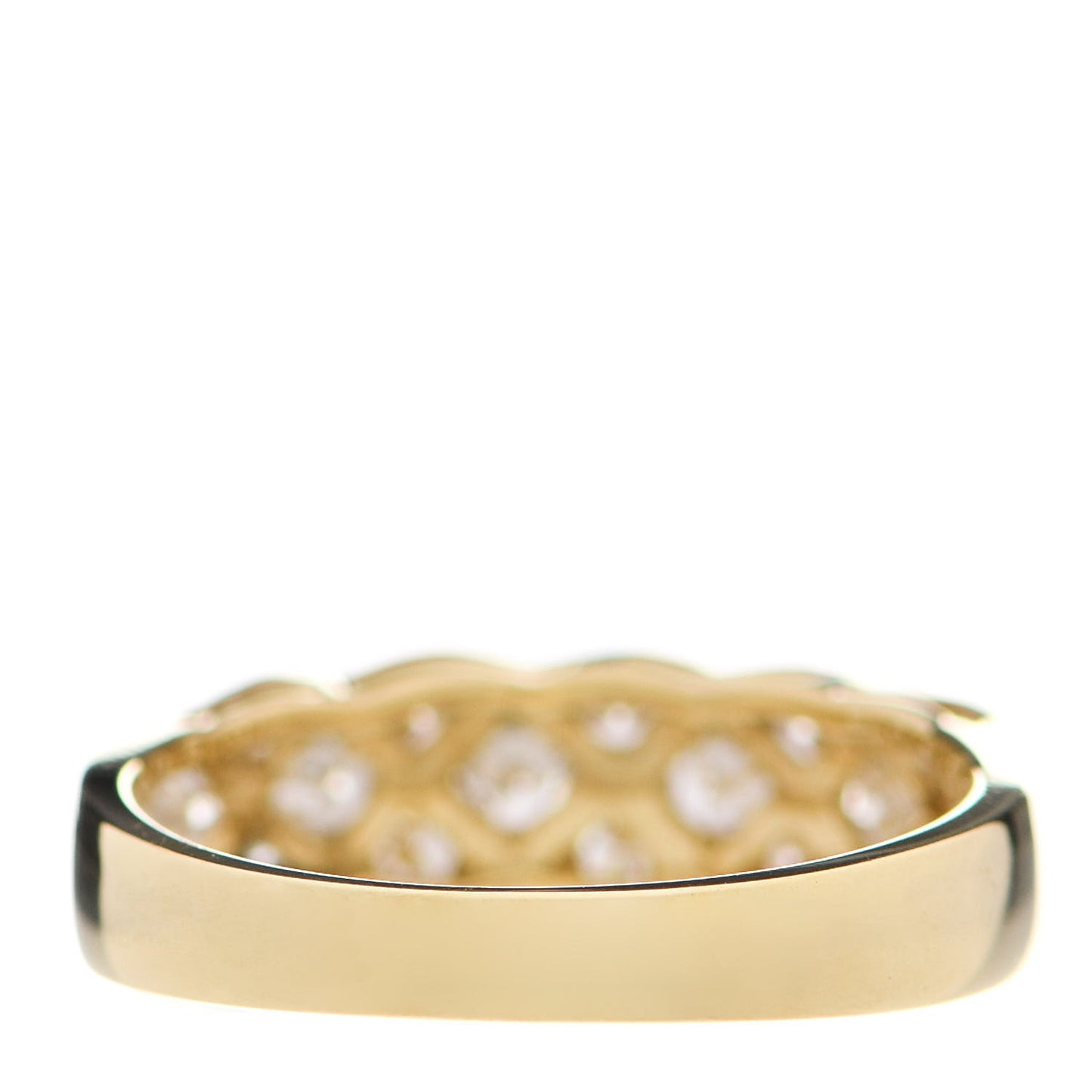 18K Yellow Gold Diamond Woven Band Ring 53 6.5
