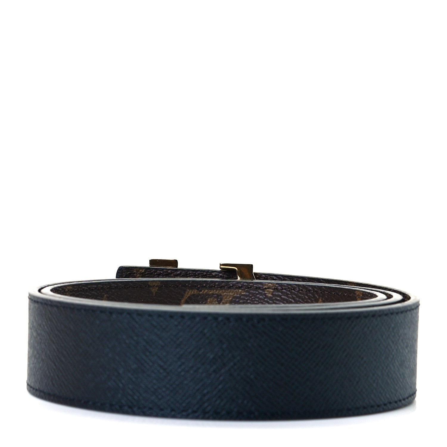 Louis Vuitton Calfskin Monogram 30mm LV Initiales Reversible Belt 75 30 Black 2 of 5