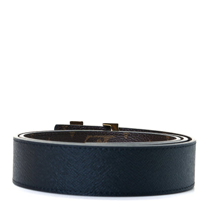 Louis Vuitton Calfskin Monogram 30mm LV Initiales Reversible Belt 75 30 Black 2 of 5