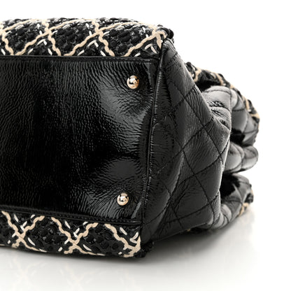 Chanel Patent Hand Embroidered Large Just Mademoiselle Black 10 of 11