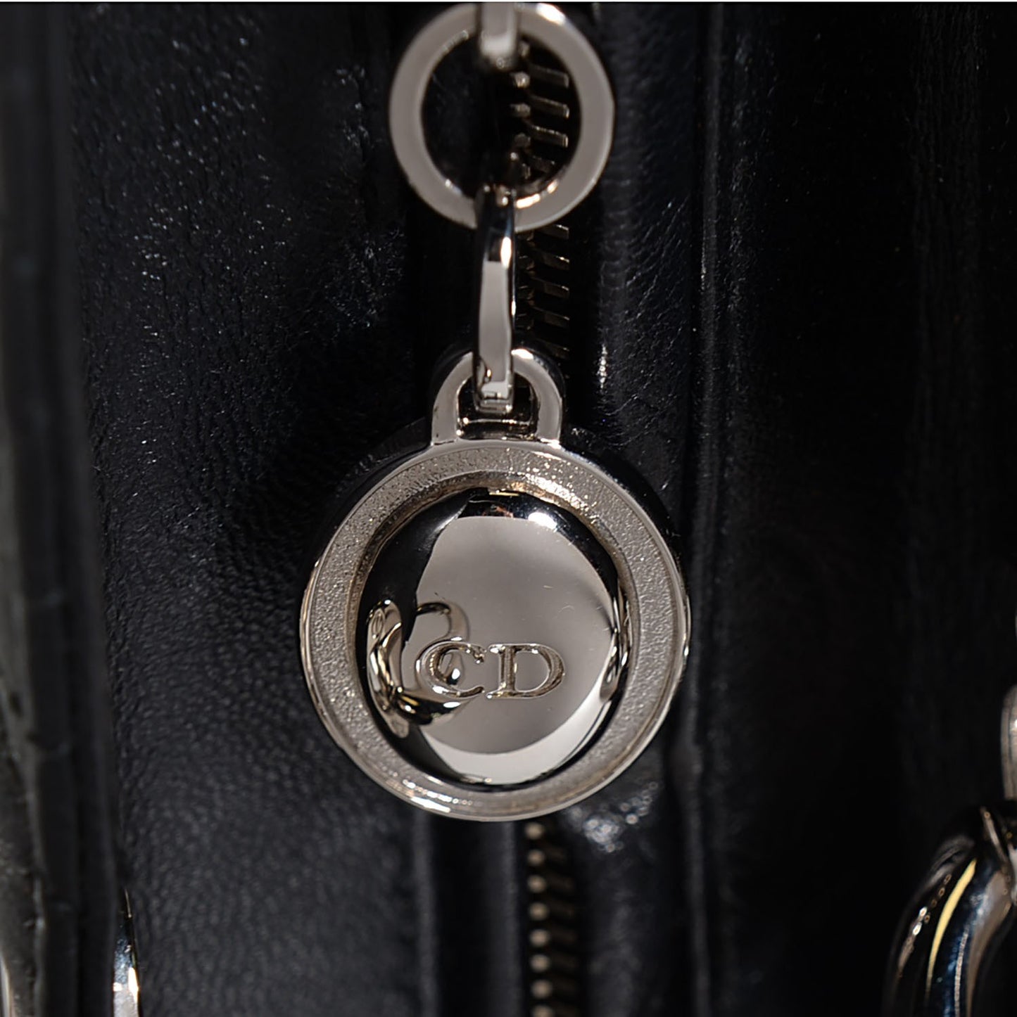 Lambskin Cannage Large Lady Dior Black