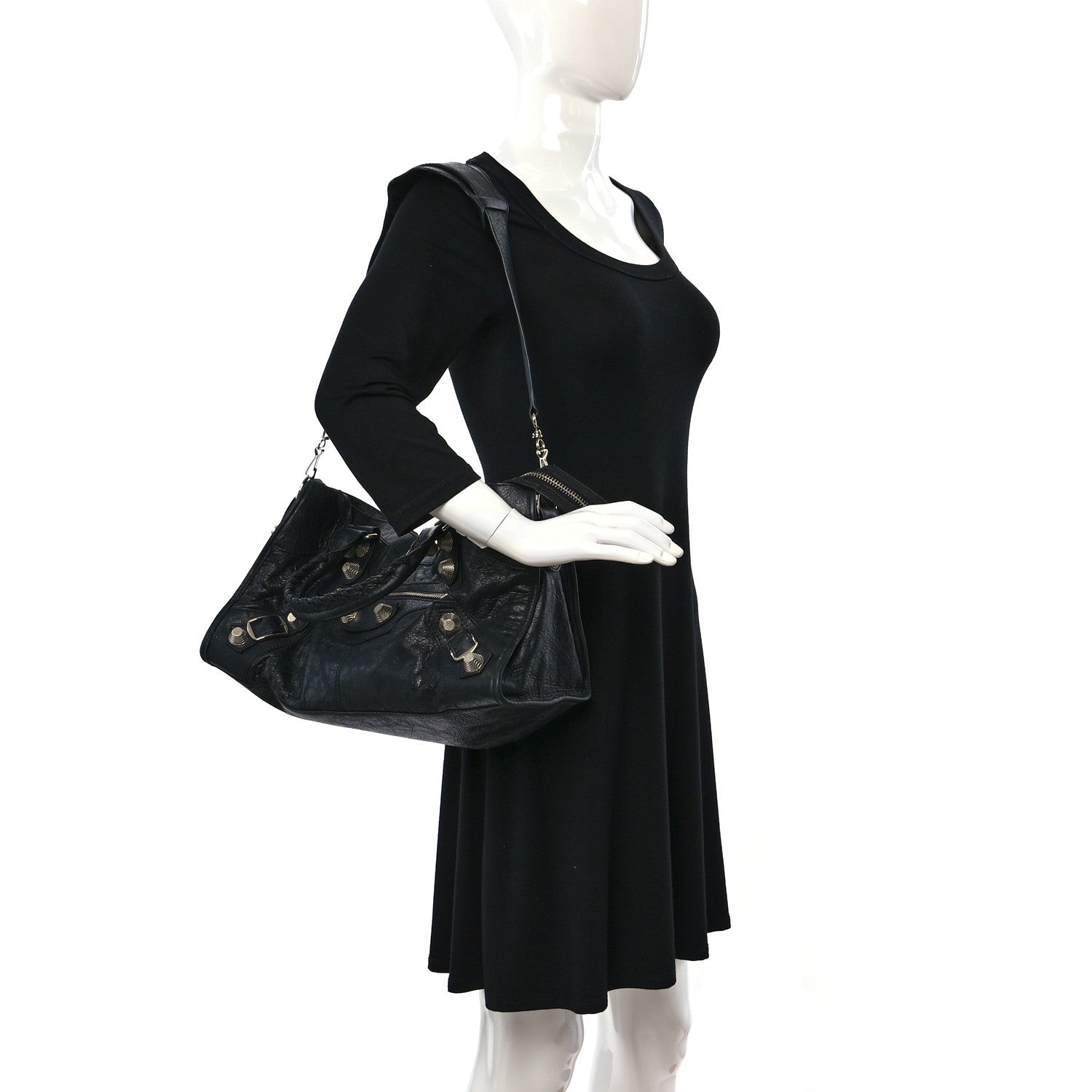 Balenciaga Agneau Giant 21 Silver Hardware Part Time Black 2 of 9