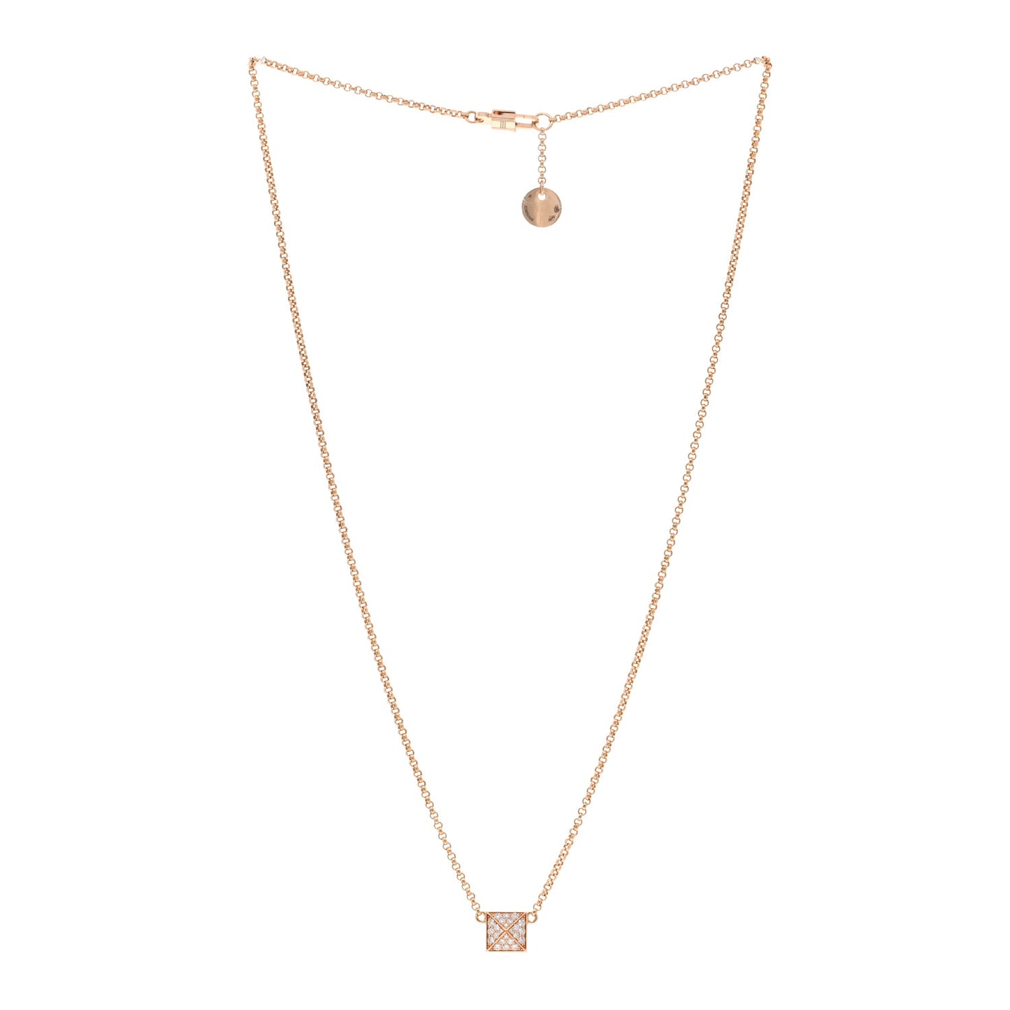 18K Rose Gold Diamond Clou d'H Pendant Necklace