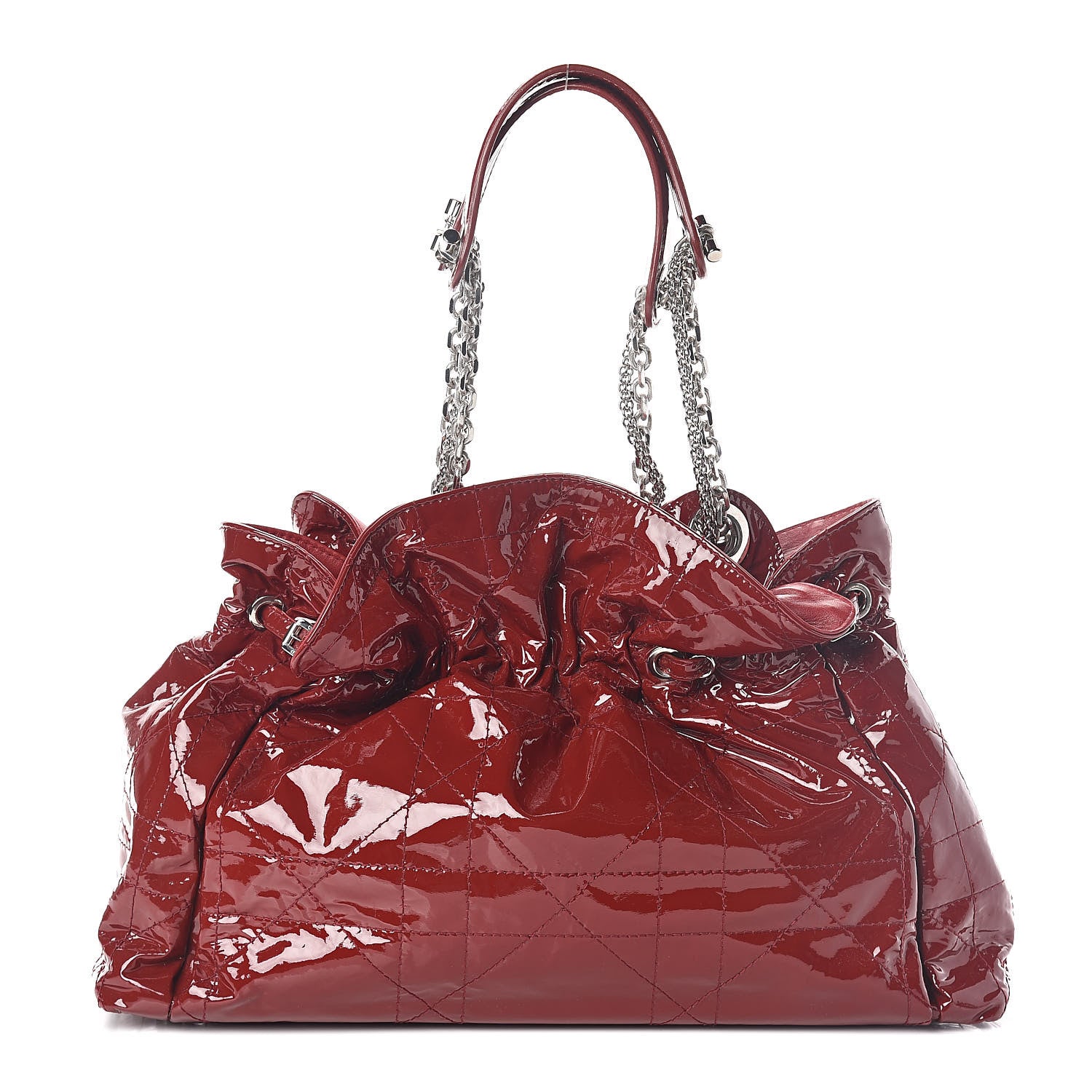 Christian Dior Patent Cannage Medium Le Trente Tote Red 1 of 8