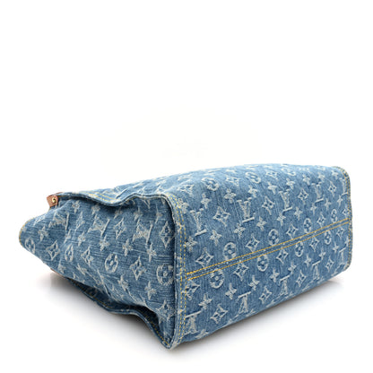 Louis Vuitton Monogram Denim Onthego MM Blue 4 of 9