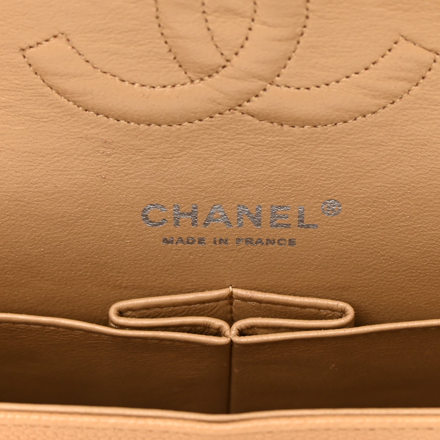 Chanel Caviar Quilted Medium Double Flap Beige 6 of 20