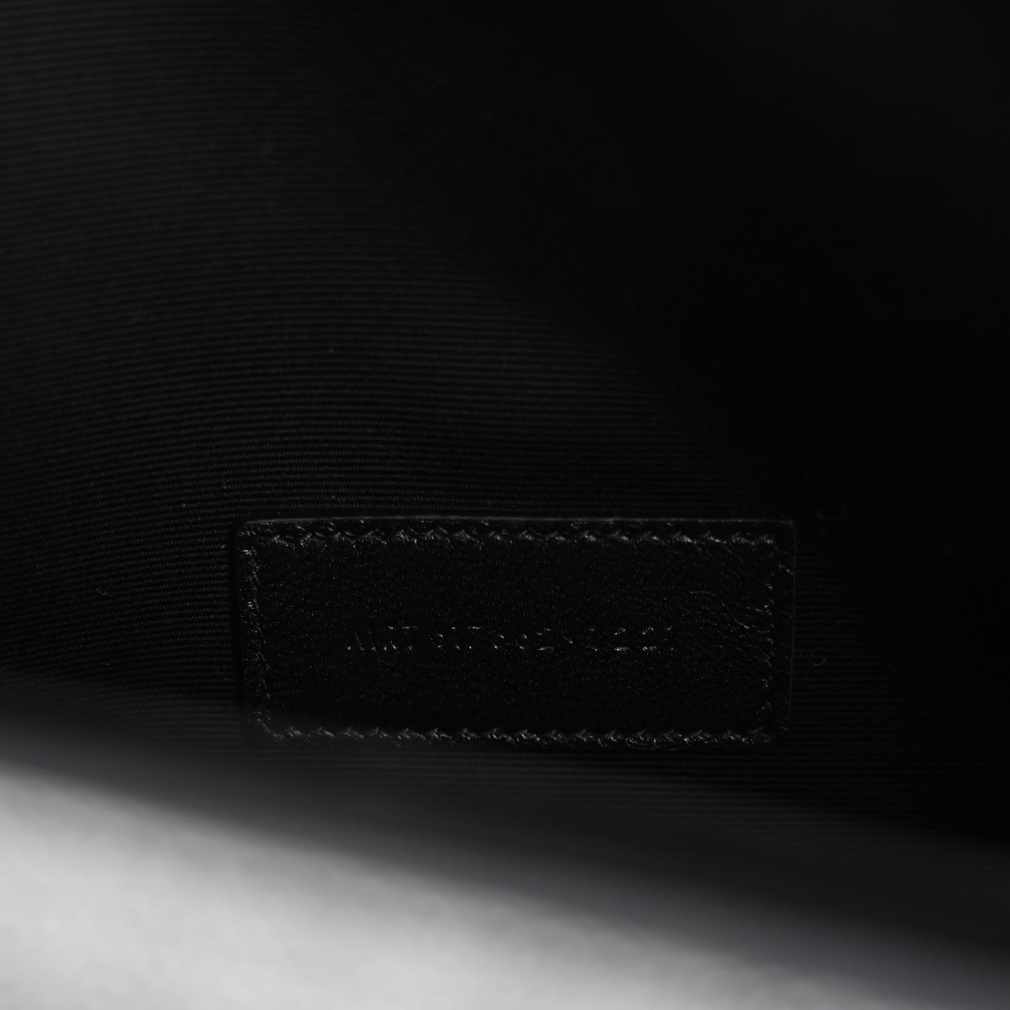 Grain De Poudre Matelasse Chevron Monogram Envelope Clutch Black