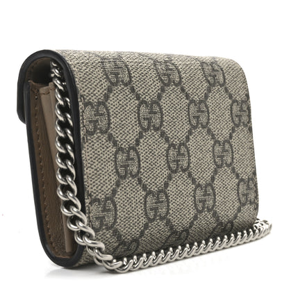 Gucci GG Supreme Monogram Dionysus Coin Purse Taupe 3 of 8
