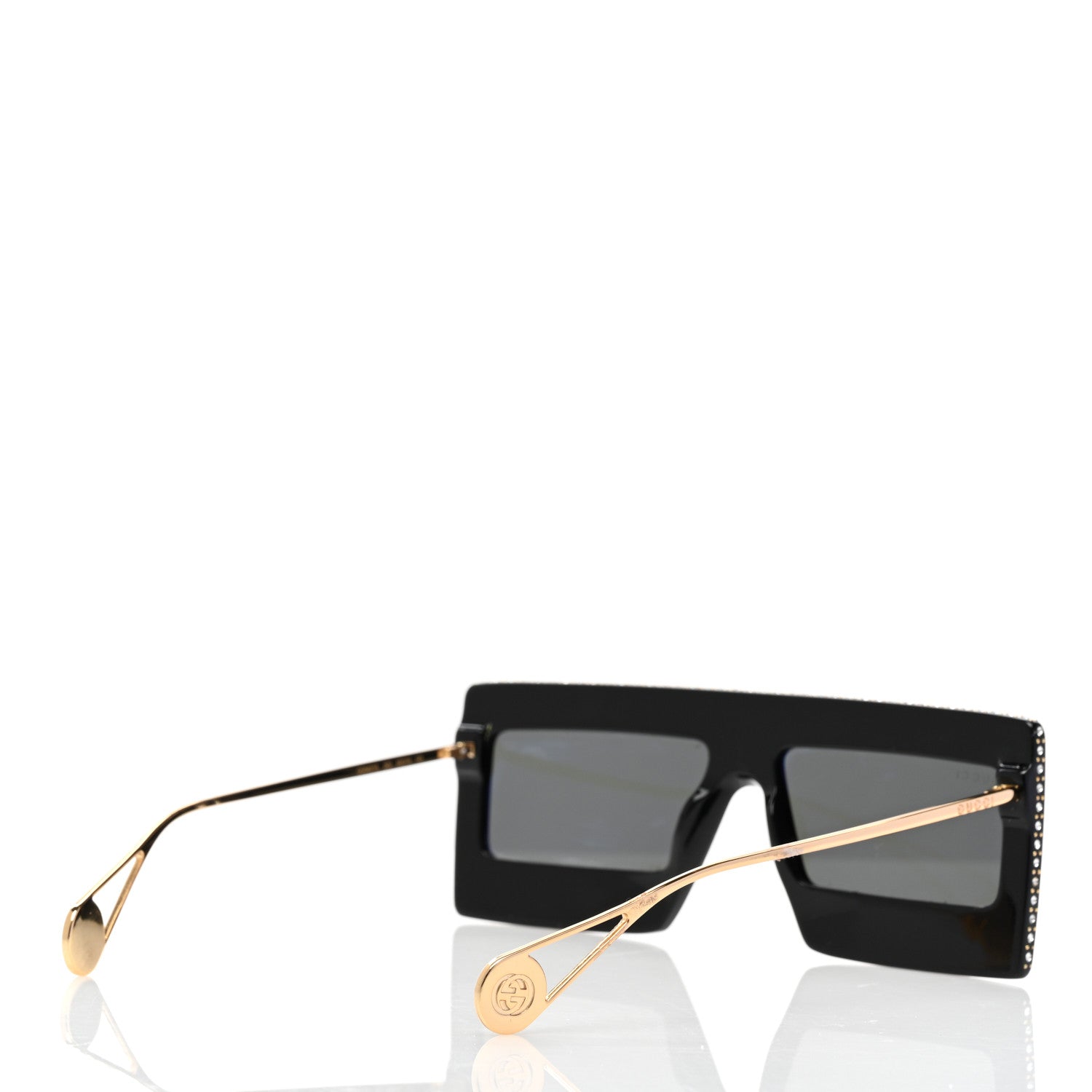 Gucci Acetate Crystal Mask-Frame Sunglasses GG0431S Black 4 of 8