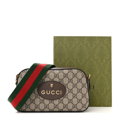 Gucci GG Supreme Monogram Web Neo Vintage Shoulder Bag Beige New Acero Crop 14 of 14