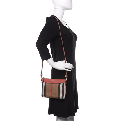 Burberry House Check Derby Peyton Crossbody Clutch Bag Pink 2 of 11