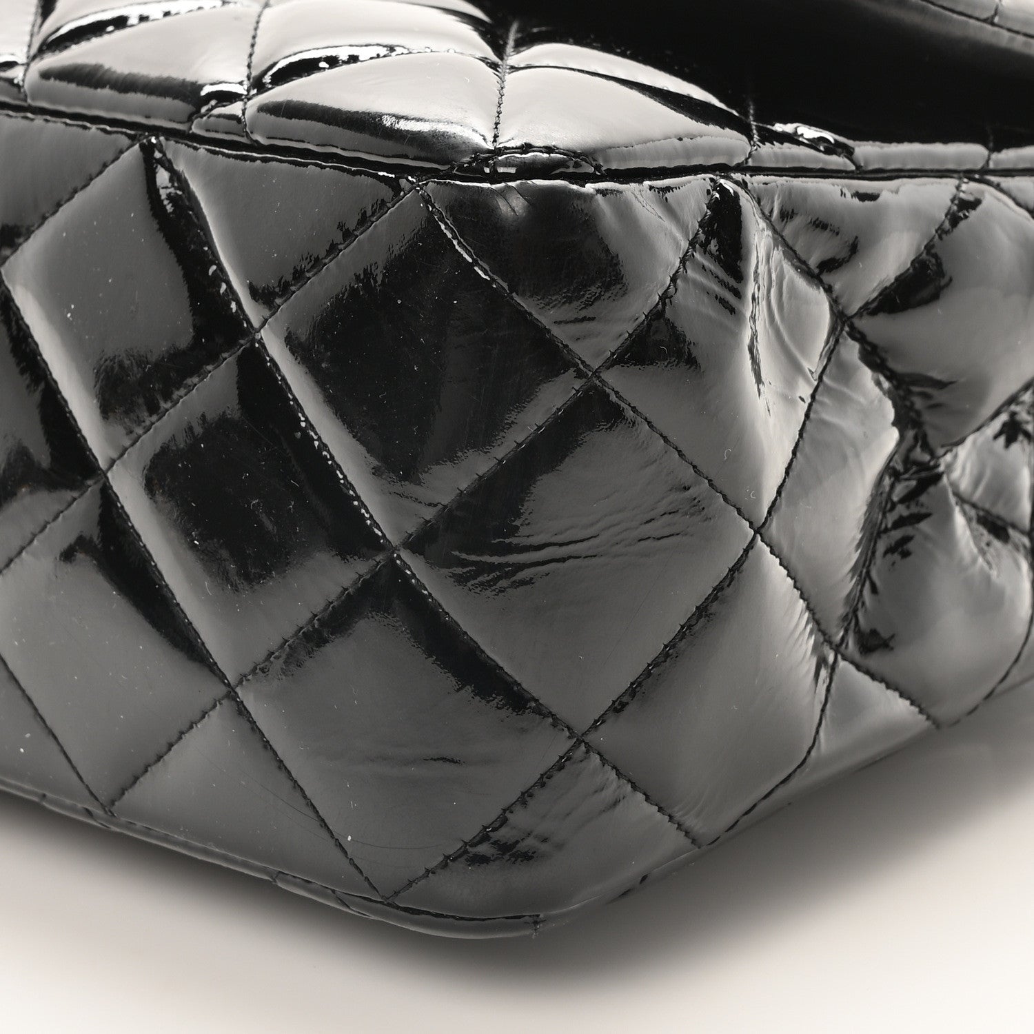 Chanel Patent Quilted Jumbo Double Flap Black 10 of 10