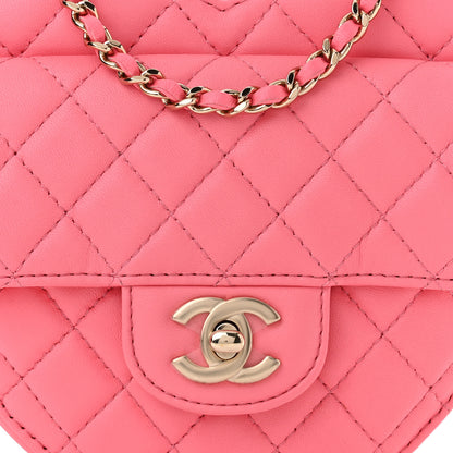 Chanel Lambskin Quilted CC In Love Heart Bag Pink 8 of 10