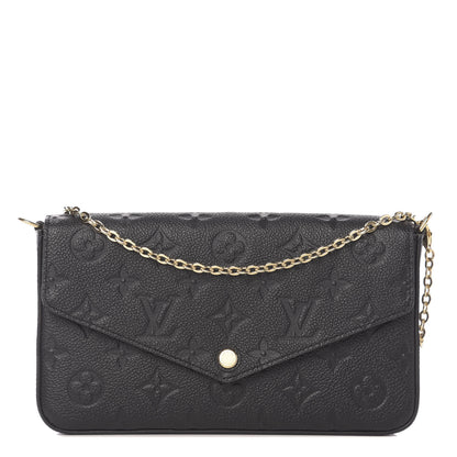 Louis Vuitton Empreinte Pochette Felicie Chain Wallet Black 1 of 10