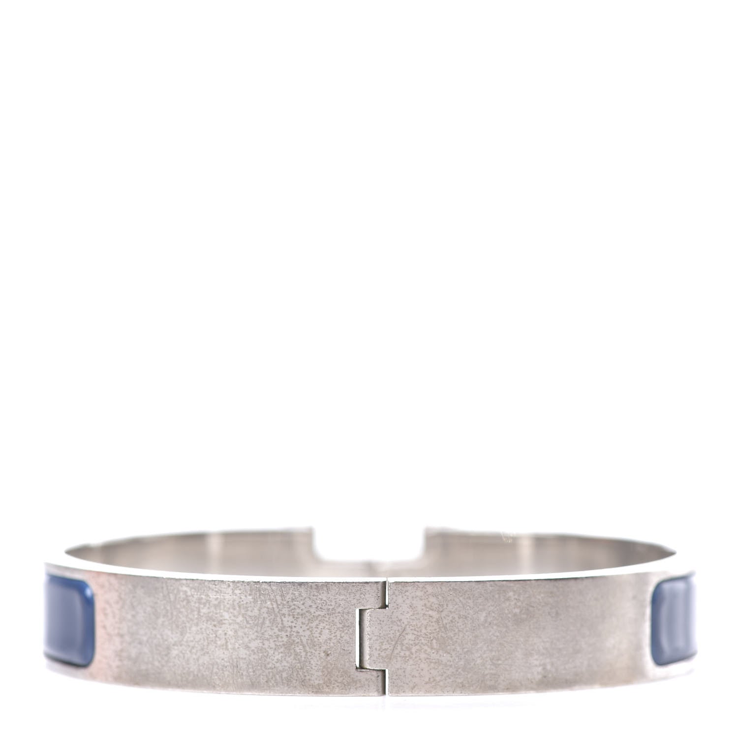 Hermes Matte Enamel Narrow Clic Clac HH Bracelet GM Indigo 2 of 4