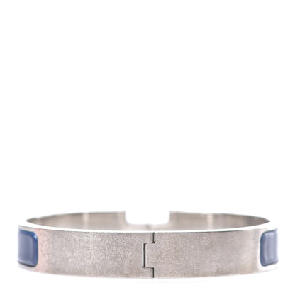 Hermes Matte Enamel Narrow Clic Clac HH Bracelet GM Indigo 2 of 4