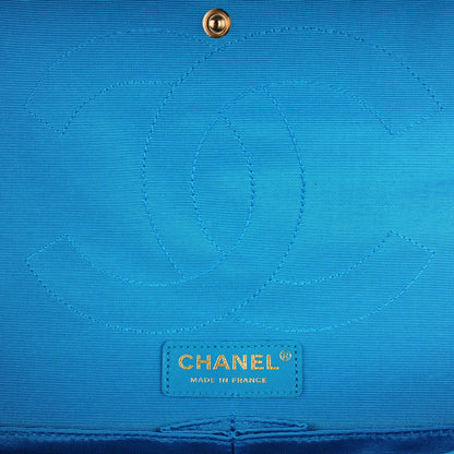 Chanel Satin Coco's Croc 2.55 Reissue 227 Flap Turquoise 6 of 8