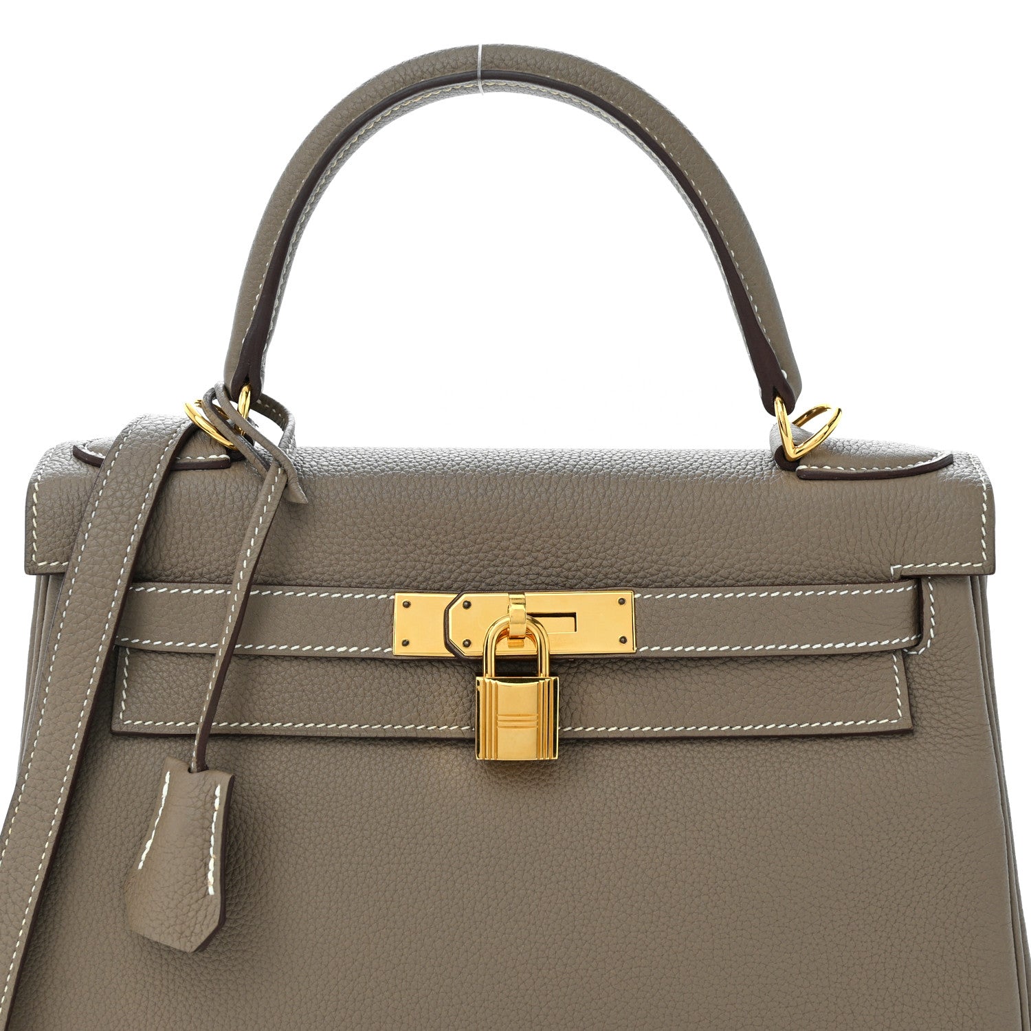 Hermes Togo Kelly Retourne 28 Etoupe 8 of 11