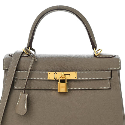 Hermes Togo Kelly Retourne 28 Etoupe 8 of 11