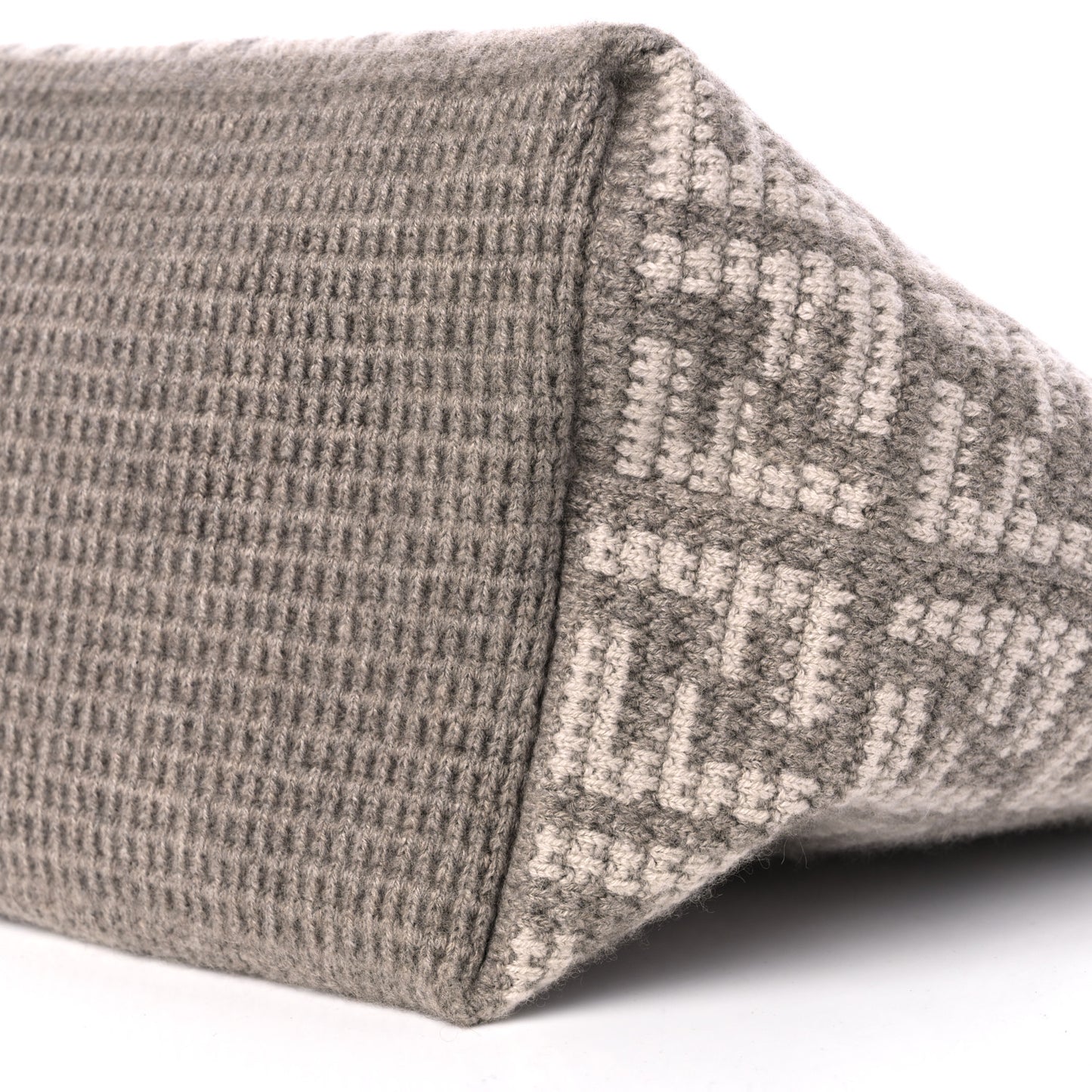 Cashmere Knit FF Large Shopper Tote Tortora