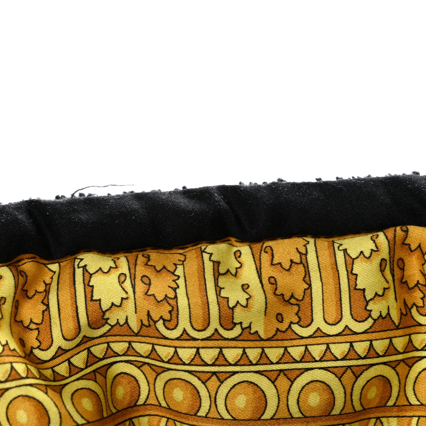 Terry Cloth Allover Crystal Studded Medusa Tote Black