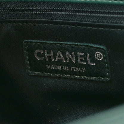 Chanel Lambskin Quilted CC Crossing Shopping Tote Green 9 of 10