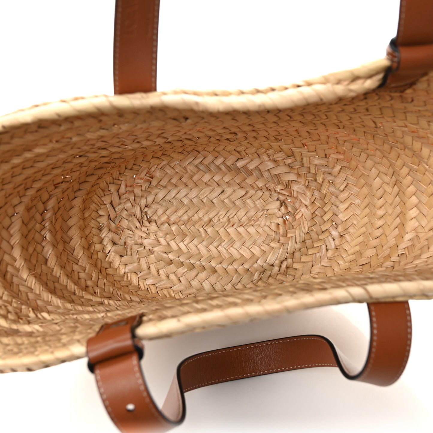Raffia Basket Tote Bag Natural Tan