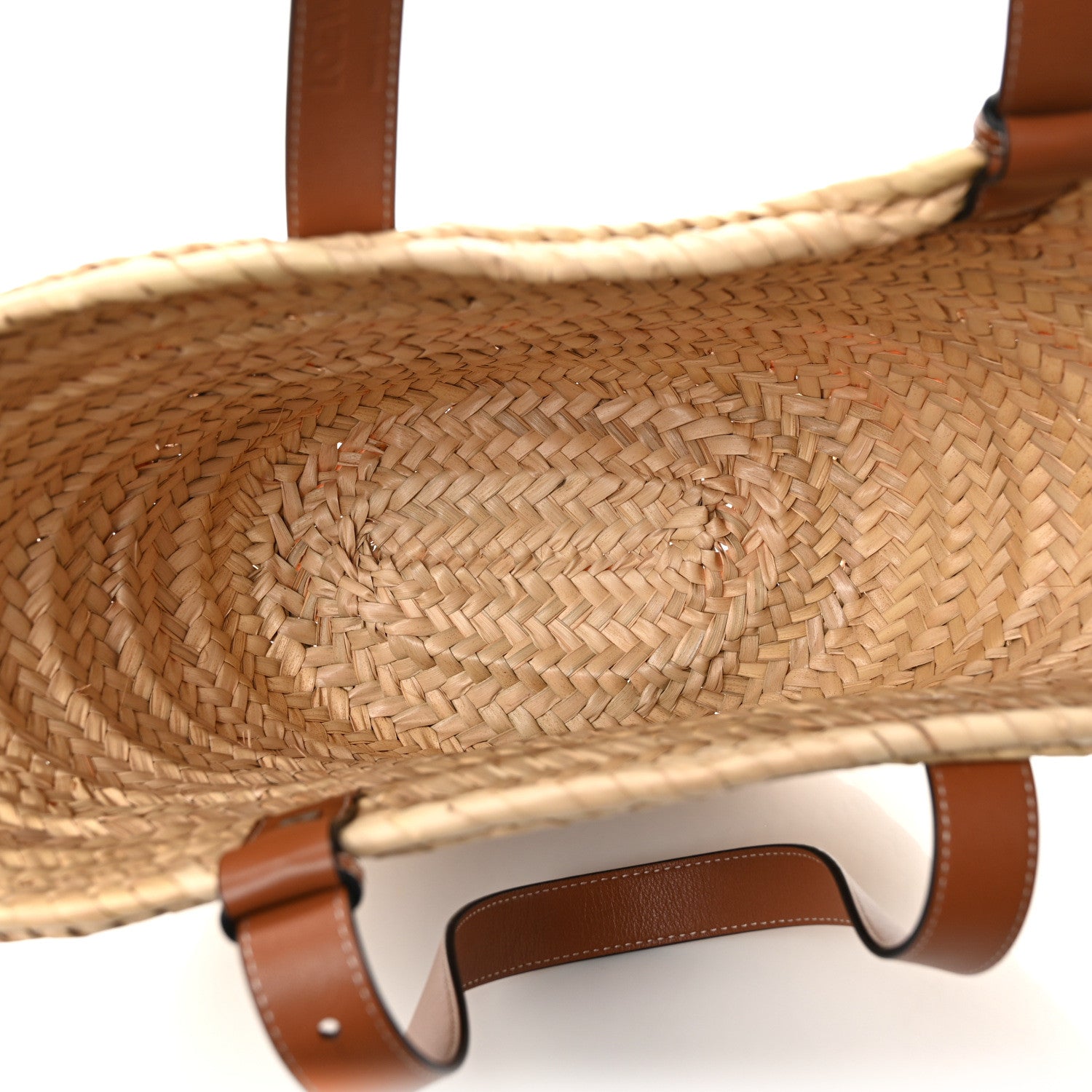 Loewe Raffia Basket Tote Bag Natural Tan 5 of 8