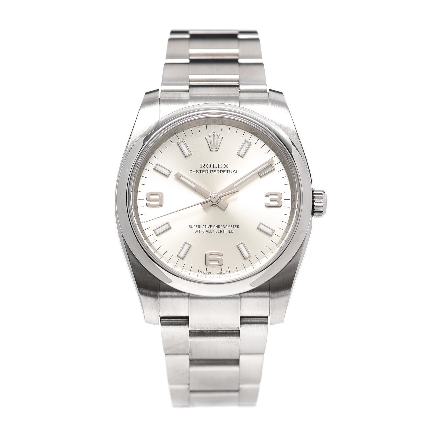 Rolex Stainless Steel 34mm Oyster Perpetual Watch Silver 114200 1 of 5