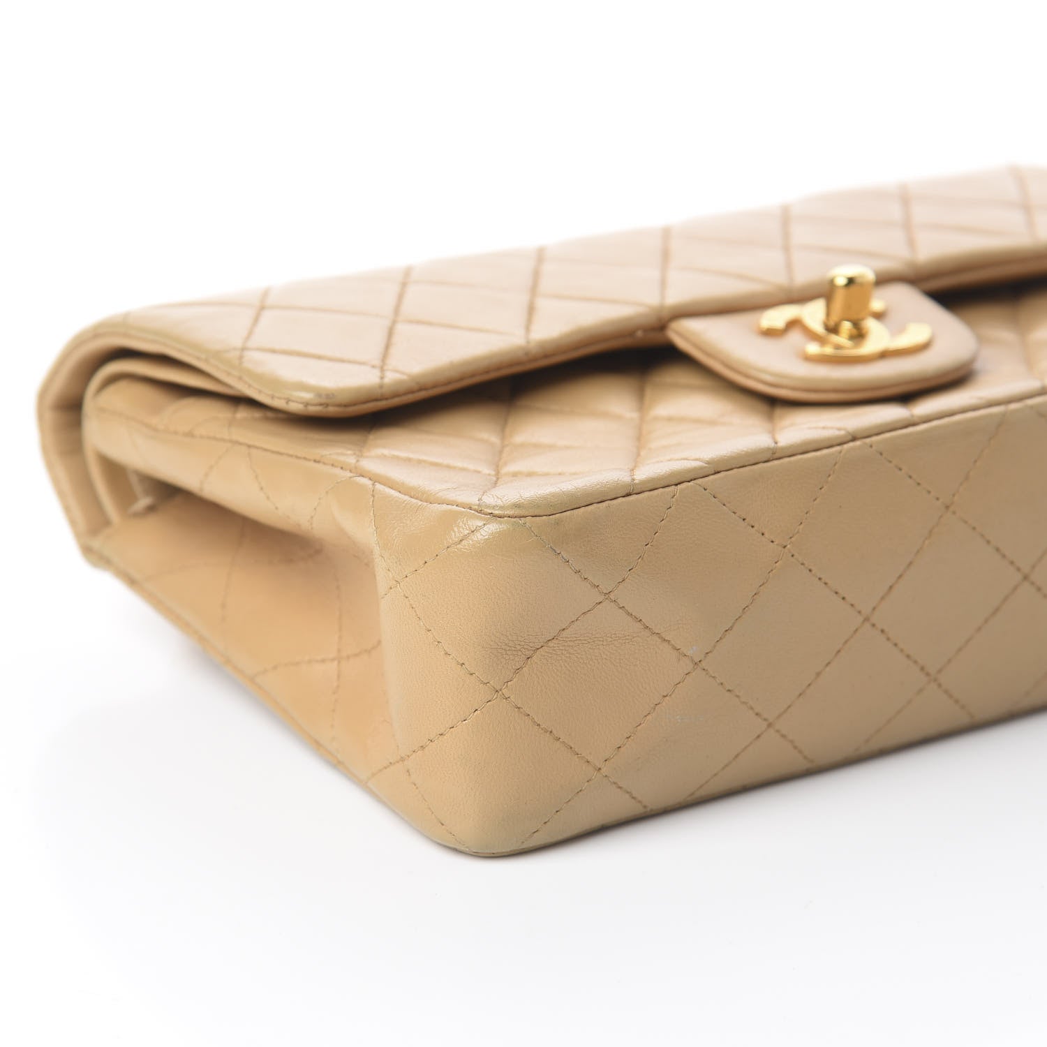 Chanel Lambskin Quilted Small Double Flap Beige 7 of 8