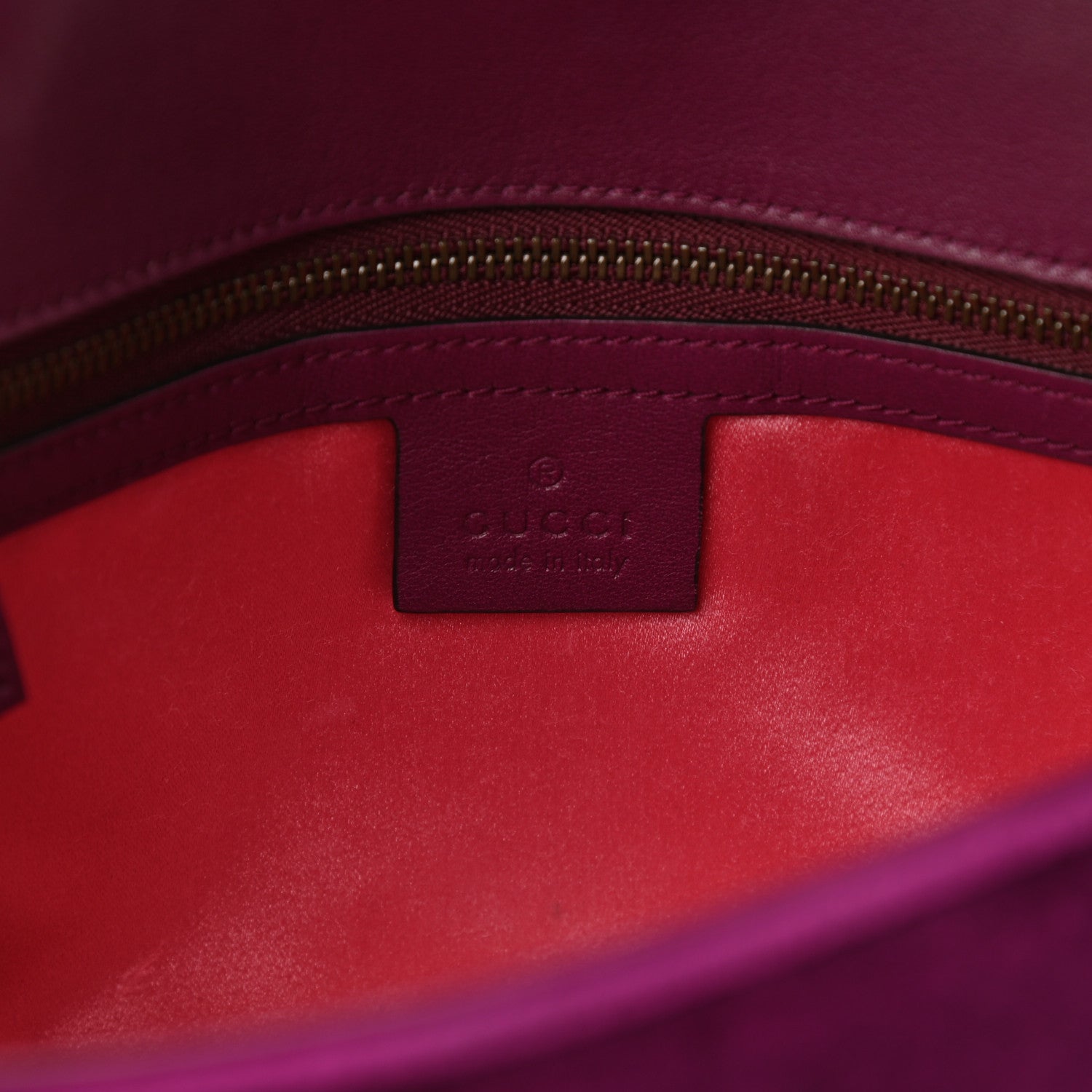 Gucci Velvet Matelasse Small GG Marmont Shoulder Bag Fuchsia Violet Cyclamen 6 of 11