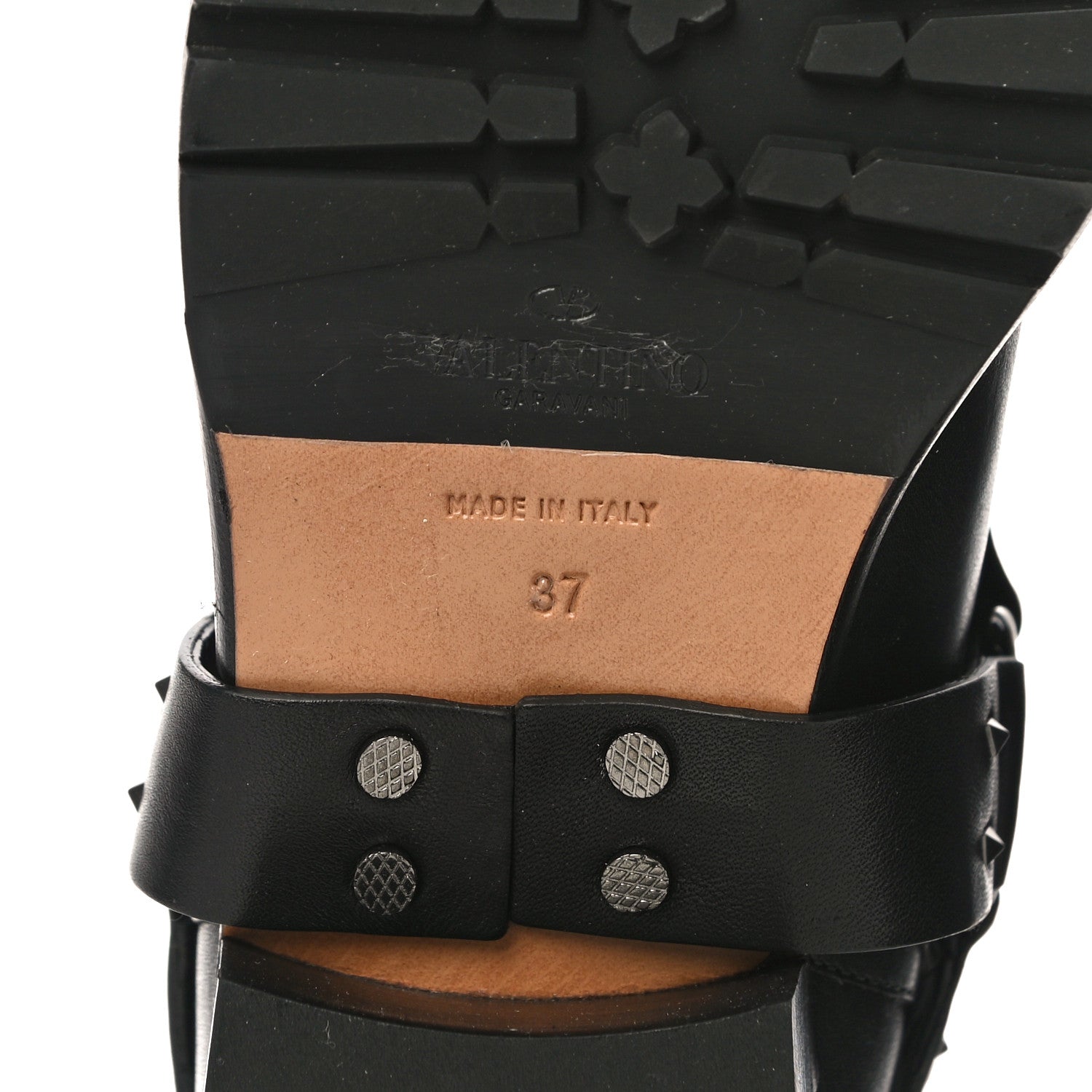 Valentino Garavani Calfskin Crackled Lambskin Rockstud Spike 20mm Biker Boots 37 Black 10 of 12