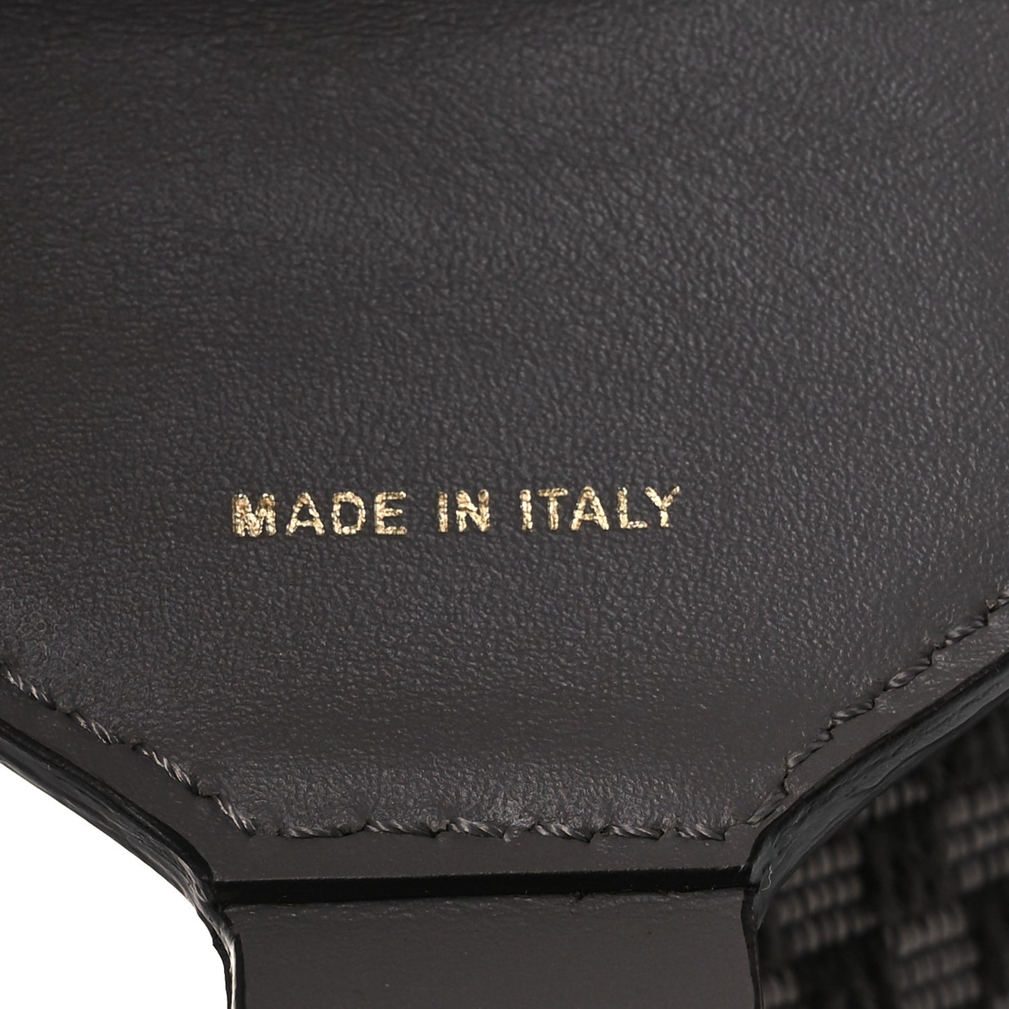 Ribbon Vitello King Logo Embossed Gingham Woven Adjustable Strap You Moon Ghiaia