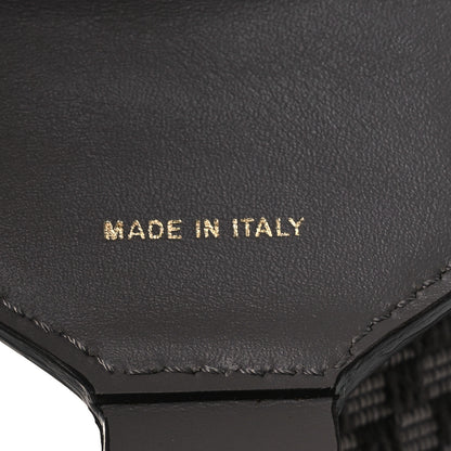 Fendi Ribbon Vitello King Logo Embossed Gingham Woven Adjustable Strap You Moon Ghiaia 5 of 6