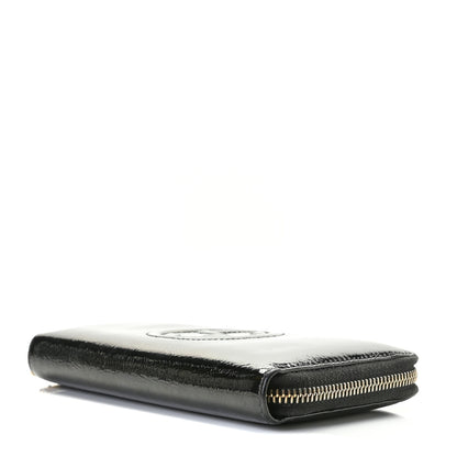 Gucci Patent Calfskin Soho Zip Around Wallet Black 5 of 6