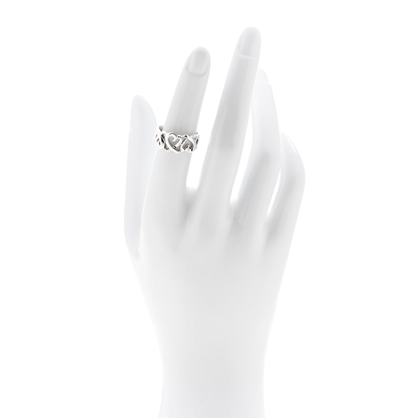Sterling Silver Paloma Picasso Loving Heart Band Ring 50 5.5