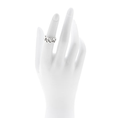 Tiffany Sterling Silver Paloma Picasso Loving Heart Band Ring 50 5.5 2 of 5