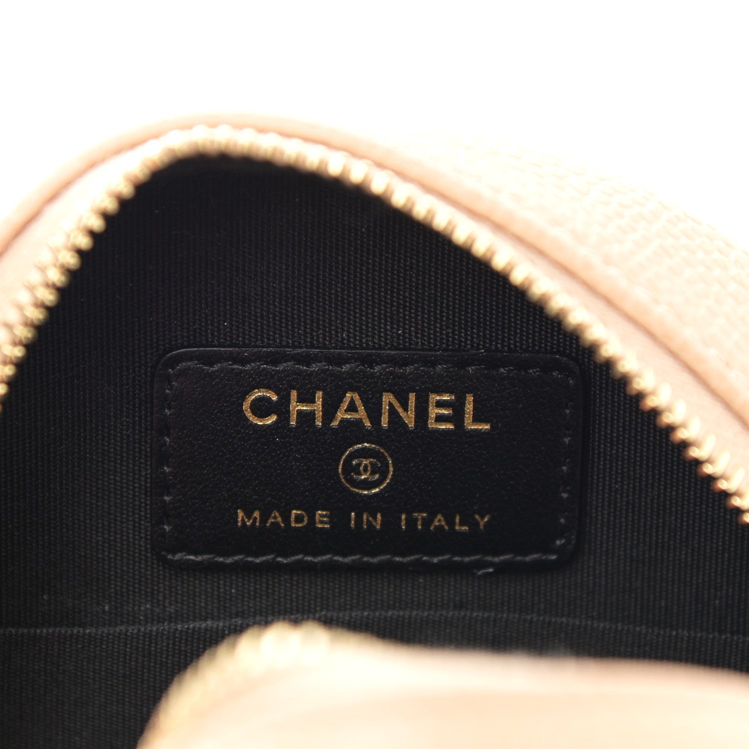 Chanel Caviar Quilted Round Filigree Crossbody Beige Black 6 of 10